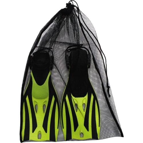 2 Pieces Heavy Duty Carrying Mesh Drawstring Gear Bag For Snorkeling Fins Flippers Sport Diving Bags