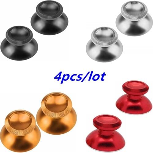 4pcs/lot For Playstation 4 PS4 Xbox One Controller Aluminum Alloy Analog Thumbstick Thumb Sticks Joystick Replacement Cap Cover
