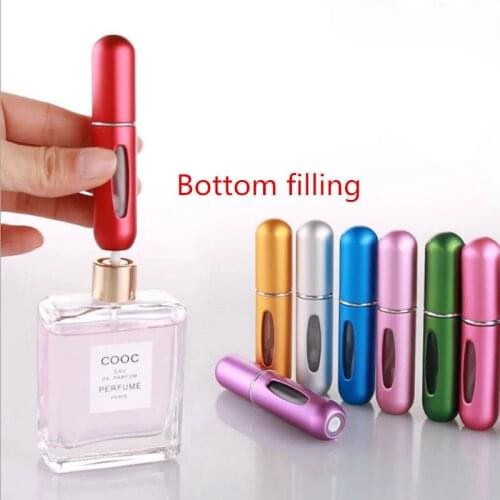 5pcs 5ml Bottom Filling Perfume Bottle Fragrance Odor Cosmetic Hydrating Spray Bottle Portable Makeup Perfume Refillable Bottles