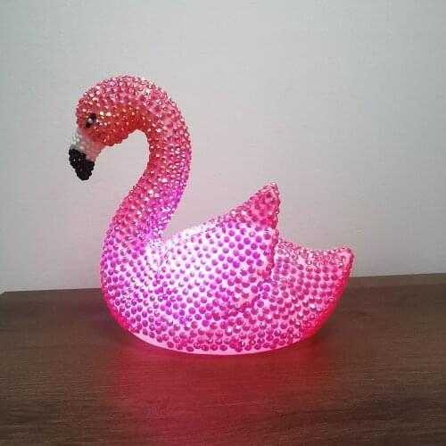 Flamingo DIY Diamond Painting LED Lamp Light Diamond Embroidery Landscape Diamond Mosaic Home Desk Decor Christmas Gift Craft