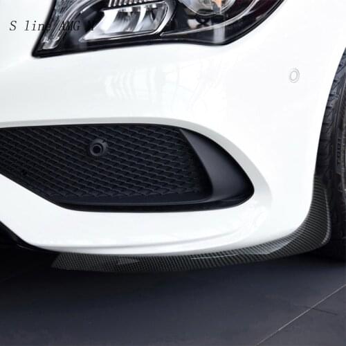 Car Styling Carbon Fiber Front Bumper Fog Light Frame Trim for Mercedes Benz CLA C117 Fog Lamp Cover Decorative Auto Accessories