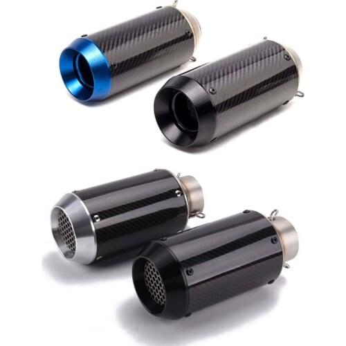 Free Shipping Motorcycle Exhaust Pipe Carbon Fiber Modified Muffler CNC Exhaust For GSXR750 KTM390 CBR300R with Stiker