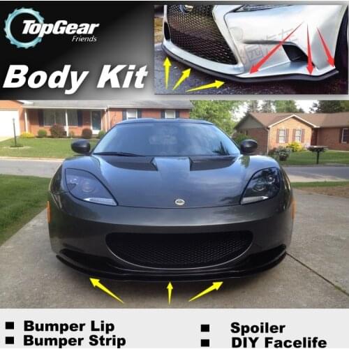 Bumper Lip Deflector Lips For Lotus Evora 2009~2019 Front Spoiler Skirt For TopGear Car Tuning View / Body Kit / Strip