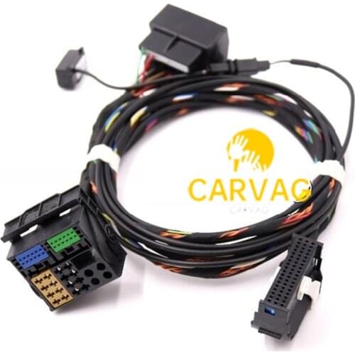 FOR Golf Passat Tiguan Jetta 9W2 9W7 9ZZ Bluetooth RCD510 RNS510 Plug&Play Wiring Harness cables With Microphone