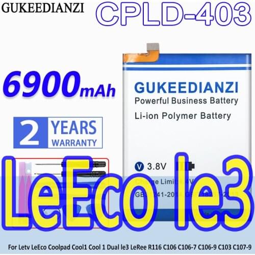 GUKEEDIANZI High Battery CPLD-403 6900mAh For Letv LeEco Coolpad Cool1 Cool 1 Dual le3 LeRee R116 C106 C106-7 C106-9 C103