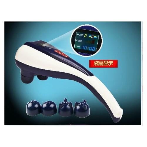 Intelligent LCD 7 levles double slider massage with human engineering design stick massage neck massage electric body Massager