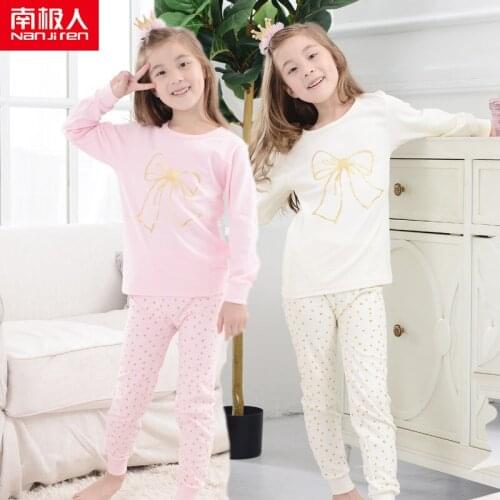 Childrens underwear set cotton girl baby autumn clothes autumn pants student pajamas kids underwear thermal kids thermal pajama