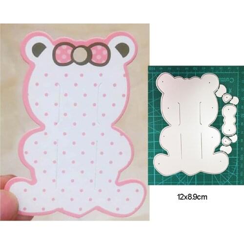 Metal Cutting Dies die cut Bear Label Tag Frame Decorations Scrapbooking dies Paper Craft Knife Mould Blade Punch Stencils dies