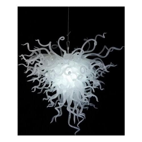Milk White Blown Glass Chandeliers Art Decoration Home LED Chandeliers Blown Murano Glass Chandeliers