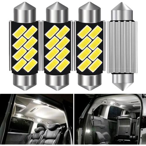 A Pack LED Festoon 31mm 36mm 39mm 41mm Car Interior Lights For Audi A4 B6 B7 B8 A3 8P Q3 Dome Reading License Plate Lamp