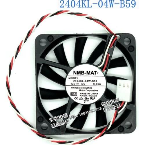 Original 6010 6CM 2404KL-04W-B59 12V 0.35A three-wire speed version of the fan