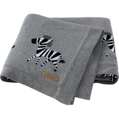 Baby Blankets Knitted Newborn Super Soft Monthly Swaddle Wrap 100%Cotton Infant Girls Boys Stroller Sleepsacks Cobertor 100*80cm