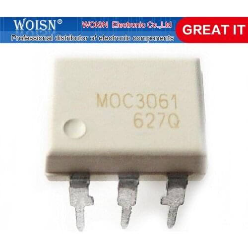5pcs/lot MOC3061 M0C3061 DIP-6 Optoisolator - Triac new original In Stock