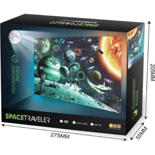 Moonlight Jigsaw 1000 Piece Puzzle Space Travel Beach House Firework Rain Painting Glow In The Dark For Children Adult Gifts