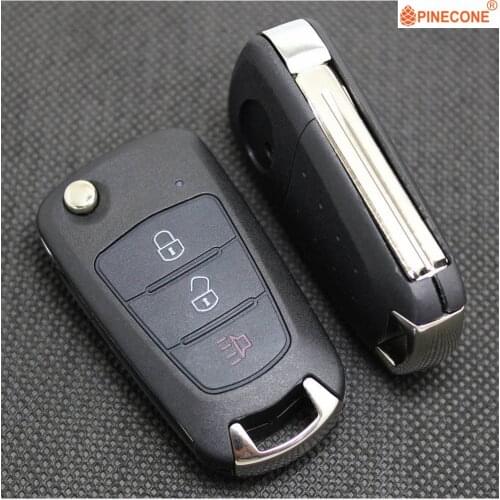PINECONE for Great Wall Wingle Steed 5 6 Haval Hover H5 3 Buttons Uncut Blade Replace Remote Flip Folding Car Key Fob Shell 1 PC