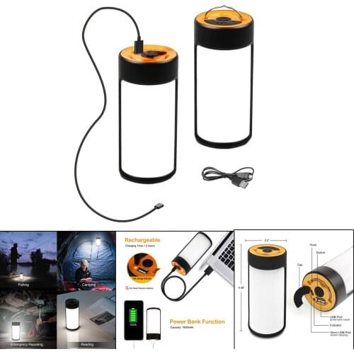 Portable Travel LED Camping Lamp USB Garden Rchargeable Lantern Super Bright Collapsible Emergency Lights for Garage