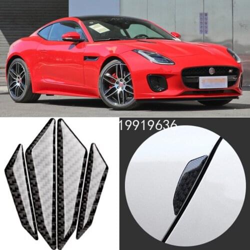 Door crash strip carbon fiber anti-collision strip body protection decoration patch For Jaguar F-TYPE E-TYPE