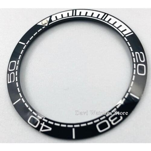 2020 New High Quality Watch Bezel Insert 38mm Black Ceramic Watch Bezel Insert For 40mm Parnis Automatic Mens Watch