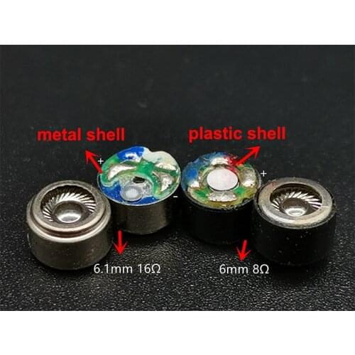 6mm Titanium Diaphragm Speaker Unit 16 Ohm 3 Way Balanced In Ear Earphones DIY Drivers