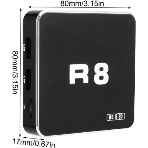 R8 4K 5G High Definition TV Box Android Rockchip 3228A 2.4G WIFI Support Ethernet AV IR TF Card Digital TV Set Top Box Dropship