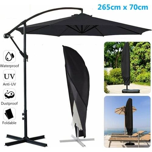 Outdoor Garden Banana Umbrella Cover Waterproof PC Oxford Cloth Patio Cantilever Parasol Shade Rain Cover Accessories 265cm*70cm
