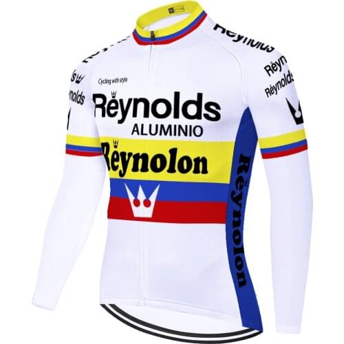 Proteam Reynolds retro maglia ciclismo men summer spring quick dry bike Clothing Bicycle long sleeve bicycle jersey