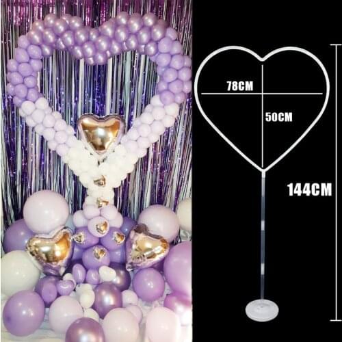 1/2set Baloon Garland Heart shaped Balloons Stand for Baby Shower Decorations Wedding Balloon wreath Frame Valentines Day Ballon