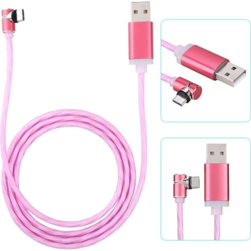 1M Luminous Type-C High Speed Transmission Magnetic TPE Data Line Charging Cable Suitable For IOS And Andrioid Magnetic Plug