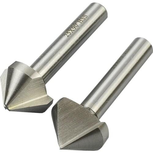 1pc 6.3mm 8.3 10.4 16. 5mm 25mm Chamfer Tool HSS Three Flute 90 Degree Countersink Bit Deburring Chamfering Miliing Cutter Tool