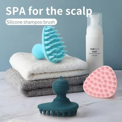 1Pcs Silicone Shampoo Brush Handheld Scalp Shampoo Body Massage Brushes Shower Hair Comb Mini Head Meridian Massage Comb