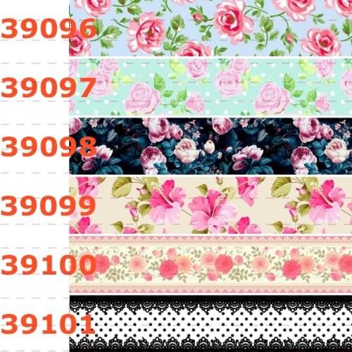 10yards - different sizes -Flowers pattern Grosgrain ribbon -beautiful flowers pattern printed ribbon