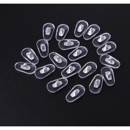 10 Pairs/Lot Golden PVC Glasses Anti Slip Aluminum Conductor Silver Nose Pads