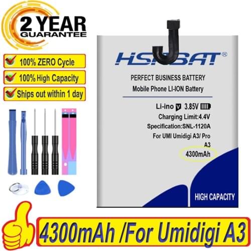 100% Original HSABAT 4300mAh Battery For UMI Umidigi A3 A3 Pro