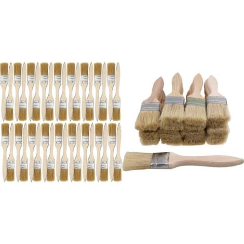 60 Pcs Paint Brushes and Chip Paint Brushes for Paint Stains Varnishes Glues and Gesso, 24 Pcs 35mm & 36 Pcs 24mm