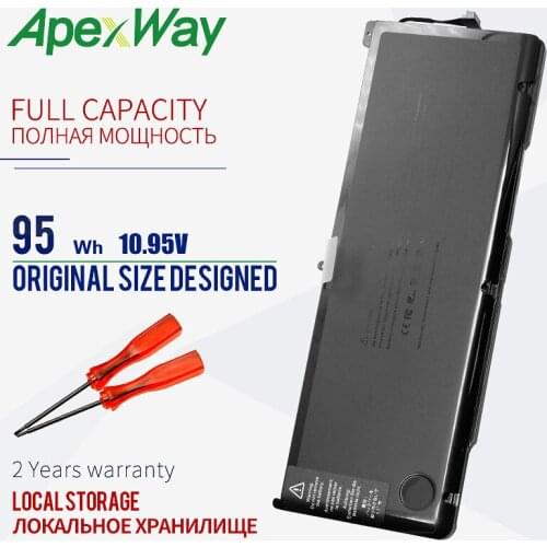 10.95V 95Wh Apexway A1383 Battery For Apple MacBook Pro 17" inch A1297 2011 Version 020-7149-A MB604LL/A MC226LL/A MC024LL/A