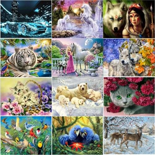 5D Diamond Painting Animal DIY Handmade Cross Stitch Kit Round Diamond Mosaic Embroidery Furniture Decoration New Year Gift