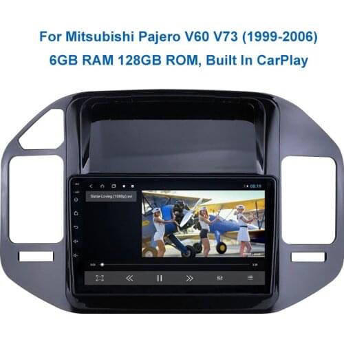 6GB RAM 128GB ROM Android 10 Car Radio Multimedia Player For Mitsubishi Pajero V60 V73 1999-2006 GPS Autoradio Carplay Head Unit