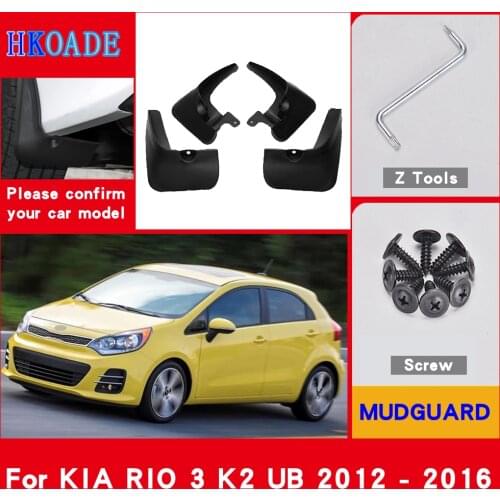Car Fender Mud Flaps For KIA RIO 3 K2 UB 2012 - 2016 Mudguards Splash Guards Fender Mudflaps Car Fender Accessories