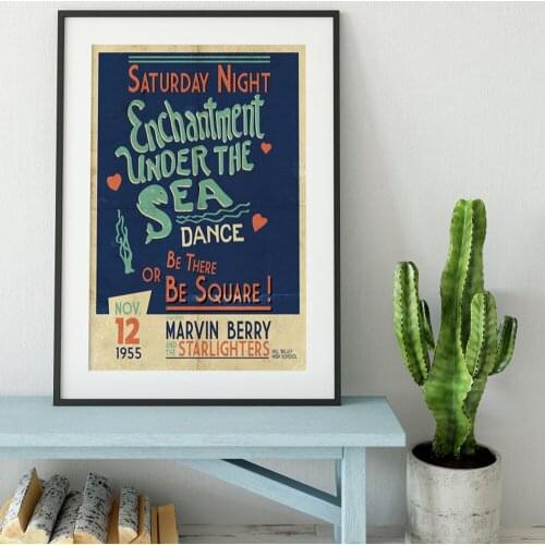 Back to The Future Enchantment Under The Sea Dance Retro Vintage Photo Movie Prop Wall Art Canvas Painting Home Decor No Frame