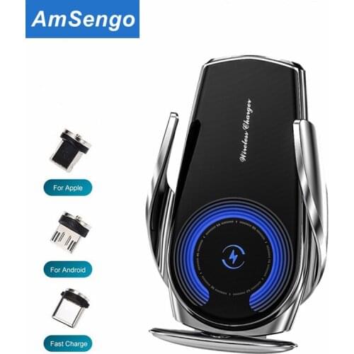 Fast Wireless Car Chargers Mount Qi 15W Stand For iPhone12 11 Charging Holder For Samsung Air Vent Mount Mobile Phone Stand Hold