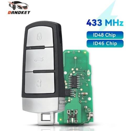 Dandkey 3C0959752BG / BA Keyless go Smart Remote Car Key Fob 433MHz PCF7936 ID46 Chip For Volkswagen VW Passat CC 2004-2015