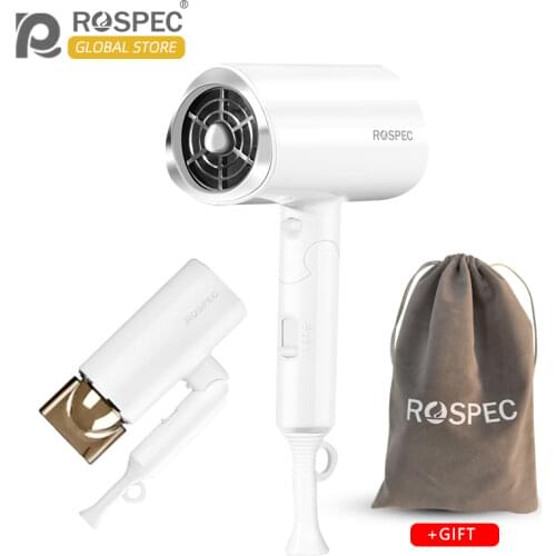 ROSPEC Foldable Hair Dryer Professional Powerful Fast Drying Hair Household Electric Portable Blow Drier Anion Hairdryer Blower