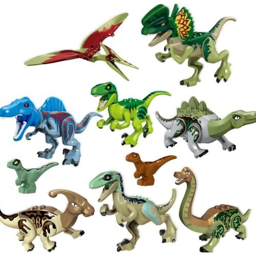 Jurassic Dinosaur World Building Blocks Series Tyrannosaurus Rex Triceratops Assembles Figure Bricks Toys For Children Dinosaur