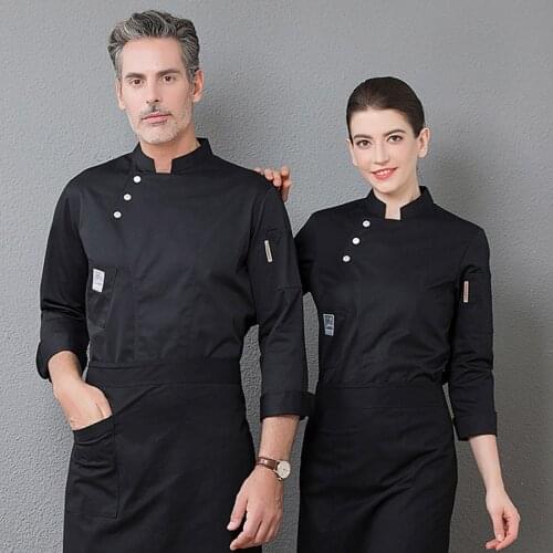Cooking Uniform Long Sleeve Chef Clothes Restaurant Kitchen Cooking Chef Coat Professional Uniforms Waiter Work Jackets
