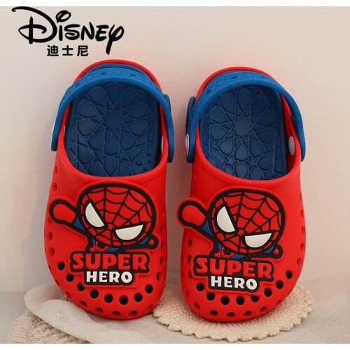 Summer new Disney cartoon princess boy beach sandals non-slip childrens soft-soled silicone hole shoes