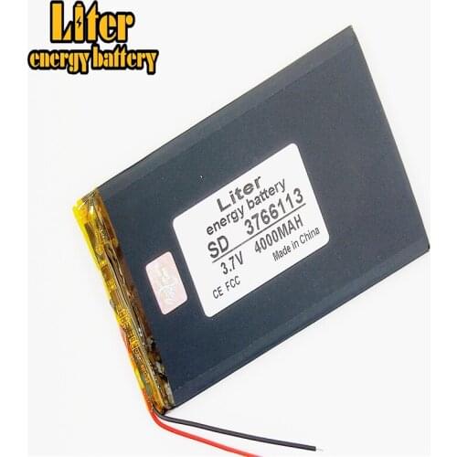 Size 3766113 3.7V 4000MAH Lithium polymer Battery with Protection Board For 7 inch Tablet PC