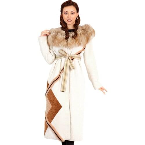 MODAQUEEN Store Women Mink and Lamb Fur Custom Design Coat 2006-N Luxury Clothing Free Shipping From Modakurk Original New