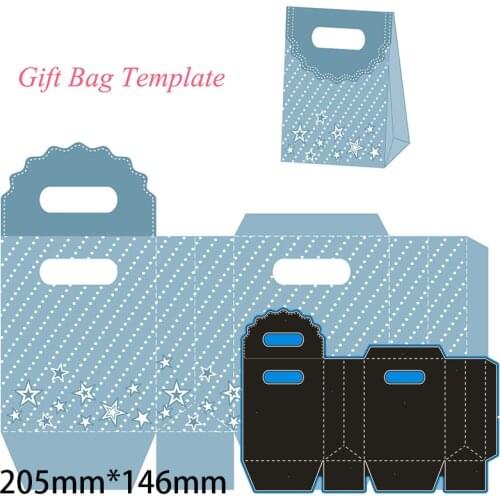 Metal Cutting Dies Gift bag template New Scrapbook paper template Embossing DIY Paper Card Craft 205*146mm
