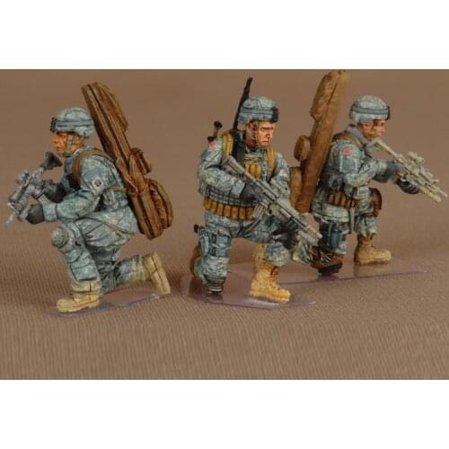 1/35 Die-cast resin soldier model US Army 82 Air Force pursuers 3 soldiers unpainted free shipping