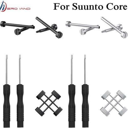 Hero Iand Adapter Connector Set Lugs Screwbars Tools Replacement Accessory Stainless Steel for Suunto Core Smart Watch Bands